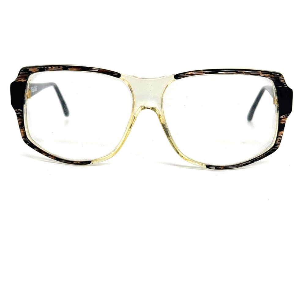 Linea Due Bovesi Design Gold Horn Rim with Black‎ Vintage Rare French H15270